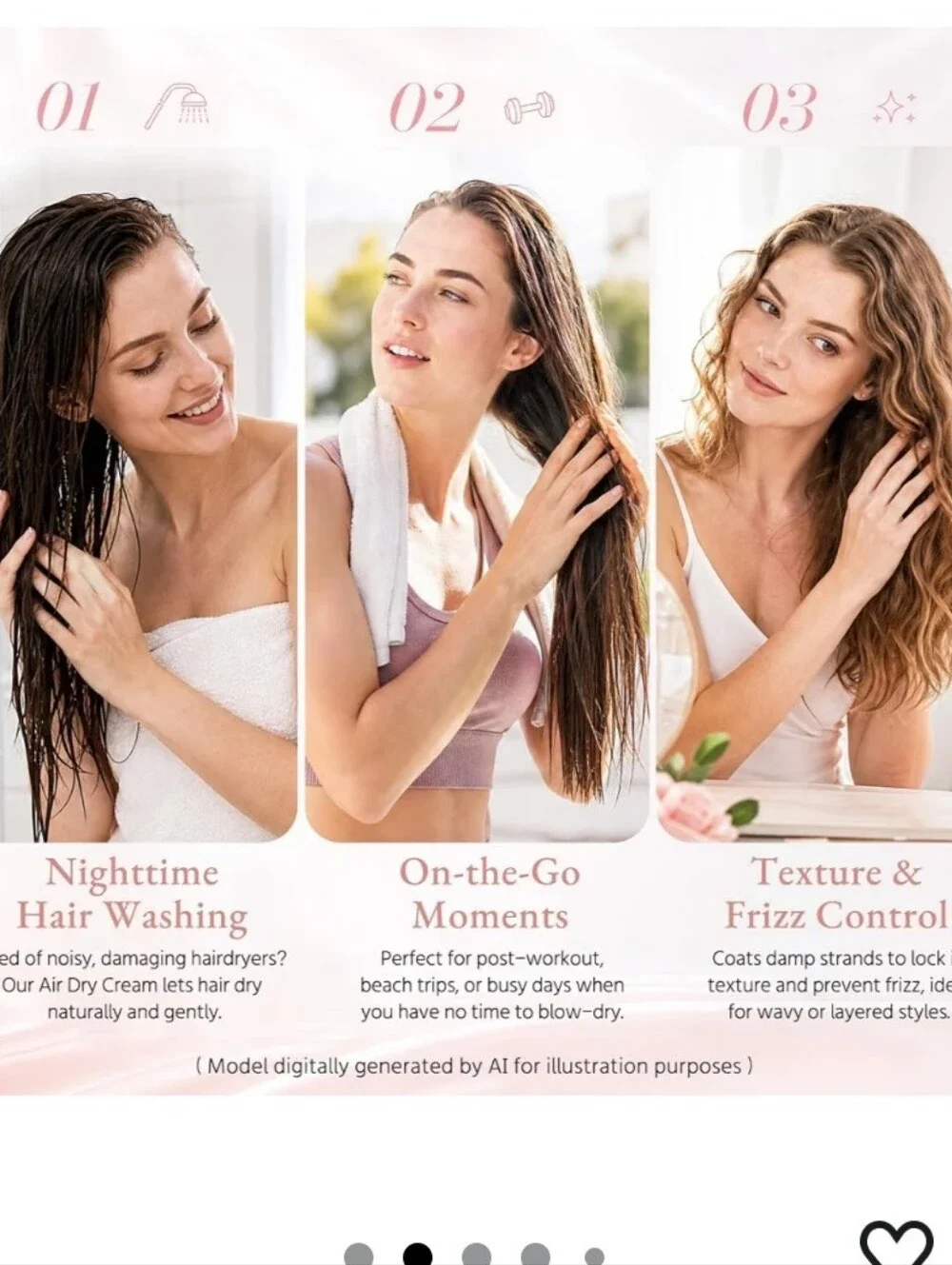 Air Dry Cream for Straight & Fine Hair, Leave In Styling Cream